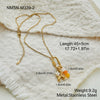 Wholesale Women's Geometric Stainless Steel 18K Gold Electroplated Pendant Necklace