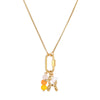 Wholesale Women's Geometric Stainless Steel 18K Gold Electroplated Pendant Necklace