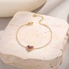 Wholesale Women's Geometric Stainless Steel 18K Gold Electroplated Retro Microencrusted Diamond Love Bracelet Highend Jewelry