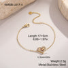 Wholesale Women's Geometric Stainless Steel 18K Gold Electroplated Retro Microencrusted Diamond Love Bracelet Highend Jewelry