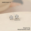 Wholesale Women's Geometric Stainless Steel 18K Gold Electroplated Round Zircon Earrings
