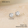 Wholesale Women's Geometric Stainless Steel 18K Gold Electroplated Round Zircon Earrings