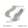 Wholesale Women's Geometric Stainless Steel 18K Gold Electroplated Tassel Long Earrings Jewelry