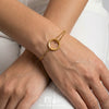 Wholesale Women's Geometric Stainless Steel 18K Gold Plated Bracelet French Minimalist Style