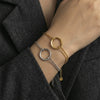Wholesale Women's Geometric Stainless Steel 18K Gold Plated Bracelet French Minimalist Style