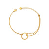 Wholesale Women's Geometric Stainless Steel 18K Gold Plated Bracelet French Minimalist Style