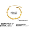 Wholesale Women's Geometric Stainless Steel 18K Gold Plated Crosswrapped Blade Chain Bracelet Minimalist Cool Style Jewelry