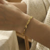 Wholesale Women's Geometric Stainless Steel 18K Gold Plated Crosswrapped Blade Chain Bracelet Minimalist Cool Style Jewelry