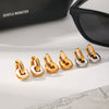 Wholesale Women's Geometric Stainless Steel 18K Gold Plated Double Ring Ear Cuffs Jewelry
