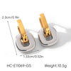 Wholesale Women's Geometric Stainless Steel 18K Gold Plated Double Ring Ear Cuffs Jewelry