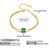 Wholesale Women's Geometric Stainless Steel 18K Gold Plated Doublelayer Blade Chain Bracelet Minimalist Niche Jewelry