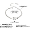 Wholesale Women's Geometric Stainless Steel 18K Gold Plated Doublelayer Blade Chain Bracelet Minimalist Niche Jewelry