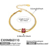 Wholesale Women's Geometric Stainless Steel 18K Gold Plated Doublelayer Blade Chain Bracelet Minimalist Niche Jewelry