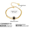 Wholesale Women's Geometric Stainless Steel 18K Gold Plated Doublelayer Blade Chain Bracelet Minimalist Niche Jewelry