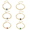 Wholesale Women's Geometric Stainless Steel 18K Gold Plated Doublelayer Blade Chain Bracelet Minimalist Niche Jewelry