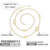 Wholesale Women's Geometric Stainless Steel 18K Gold Plated Doublelayered Yshaped Long Sweater Chain Necklace