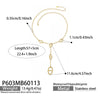 Wholesale Women's Geometric Stainless Steel 18K Gold Plated Doublelayered Yshaped Long Sweater Chain Necklace