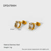 Wholesale Women's Geometric Stainless Steel 18K Gold Plated Earrings In Ins Style