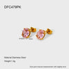 Wholesale Women's Geometric Stainless Steel 18K Gold Plated Earrings In Ins Style
