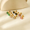 Wholesale Women's Geometric Stainless Steel 18K Gold Plated Earrings In Ins Style