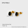 Wholesale Women's Geometric Stainless Steel 18K Gold Plated Earrings In Ins Style