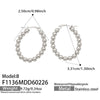 Wholesale Women's Geometric Stainless Steel 18K Gold Plated Earrings In Minimalist Style