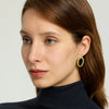 Wholesale Women's Geometric Stainless Steel 18K Gold Plated Earrings Ins Style