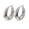 Wholesale Women's Geometric Stainless Steel 18K Gold Plated Earrings