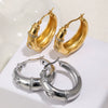 Wholesale Women's Geometric Stainless Steel 18K Gold Plated Earrings