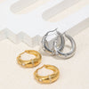 Wholesale Women's Geometric Stainless Steel 18K Gold Plated Earrings