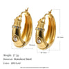 Wholesale Women's Geometric Stainless Steel 18K Gold Plated Earrings