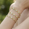 Wholesale Women's Geometric Stainless Steel 18K Gold Plated Enamel Bracelet