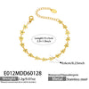 Wholesale Women's Geometric Stainless Steel 18K Gold Plated Enamel Bracelet