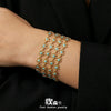 Wholesale Women's Geometric Stainless Steel 18K Gold Plated Enamel Bracelet