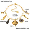Wholesale Women's Geometric Stainless Steel 18K Gold Plated Fashion Ol Style Pendant Bracelet
