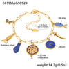 Wholesale Women's Geometric Stainless Steel 18K Gold Plated Fashion Ol Style Pendant Bracelet