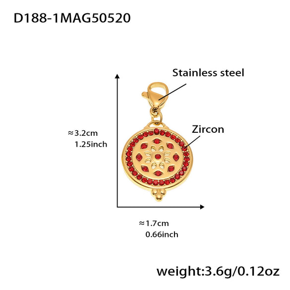 Wholesale Women's Geometric Stainless Steel 18K Gold Plated Fashion Ol Style Pendant Bracelet