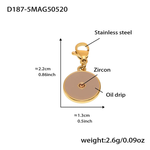 Wholesale Women's Geometric Stainless Steel 18K Gold Plated Fashion Ol Style Pendant Bracelet