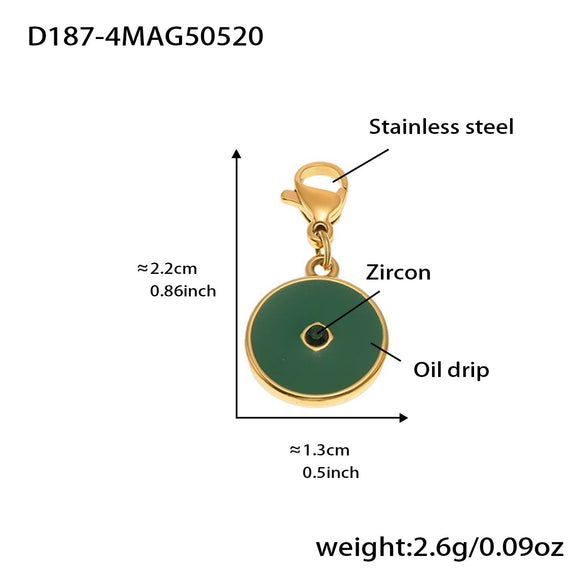 Wholesale Women's Geometric Stainless Steel 18K Gold Plated Fashion Ol Style Pendant Bracelet