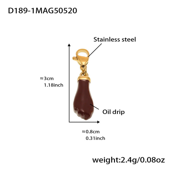 Wholesale Women's Geometric Stainless Steel 18K Gold Plated Fashion Ol Style Pendant Bracelet