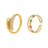 Wholesale Women's Geometric 316L Stainless Steel 18K Gold Plated Fashion Ring Jewelry