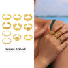 Wholesale Women's Geometric Stainless Steel 18K Gold Plated Finger Ring