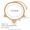 Wholesale Women's Geometric Stainless Steel 18K Gold Plated Half Sunflower Pendant Cuban Chain Bracelet