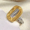 Wholesale Women's Geometric Stainless Steel 18K Gold Plated Hand Ring Jewelry Light Luxury Design