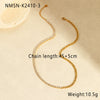 Wholesale Women's Geometric Stainless Steel 18K Gold Plated Inlaid Zircon Necklace And Clavicle Chain