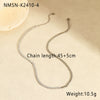 Wholesale Women's Geometric Stainless Steel 18K Gold Plated Inlaid Zircon Necklace And Clavicle Chain
