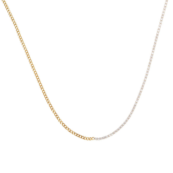 Wholesale Women's Geometric Stainless Steel 18K Gold Plated Inlaid Zircon Necklace And Clavicle Chain