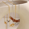 Wholesale Women's Geometric Stainless Steel 18K Gold Plated Knotted Pendant Necklace Light Luxury Style