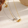 Wholesale Women's Geometric Stainless Steel 18K Gold Plated Knotted Pendant Necklace Light Luxury Style