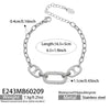 Wholesale Women's Geometric Stainless Steel 18K Gold Plated Microinlaid Bracelet Set Fashionable Minimalist Style